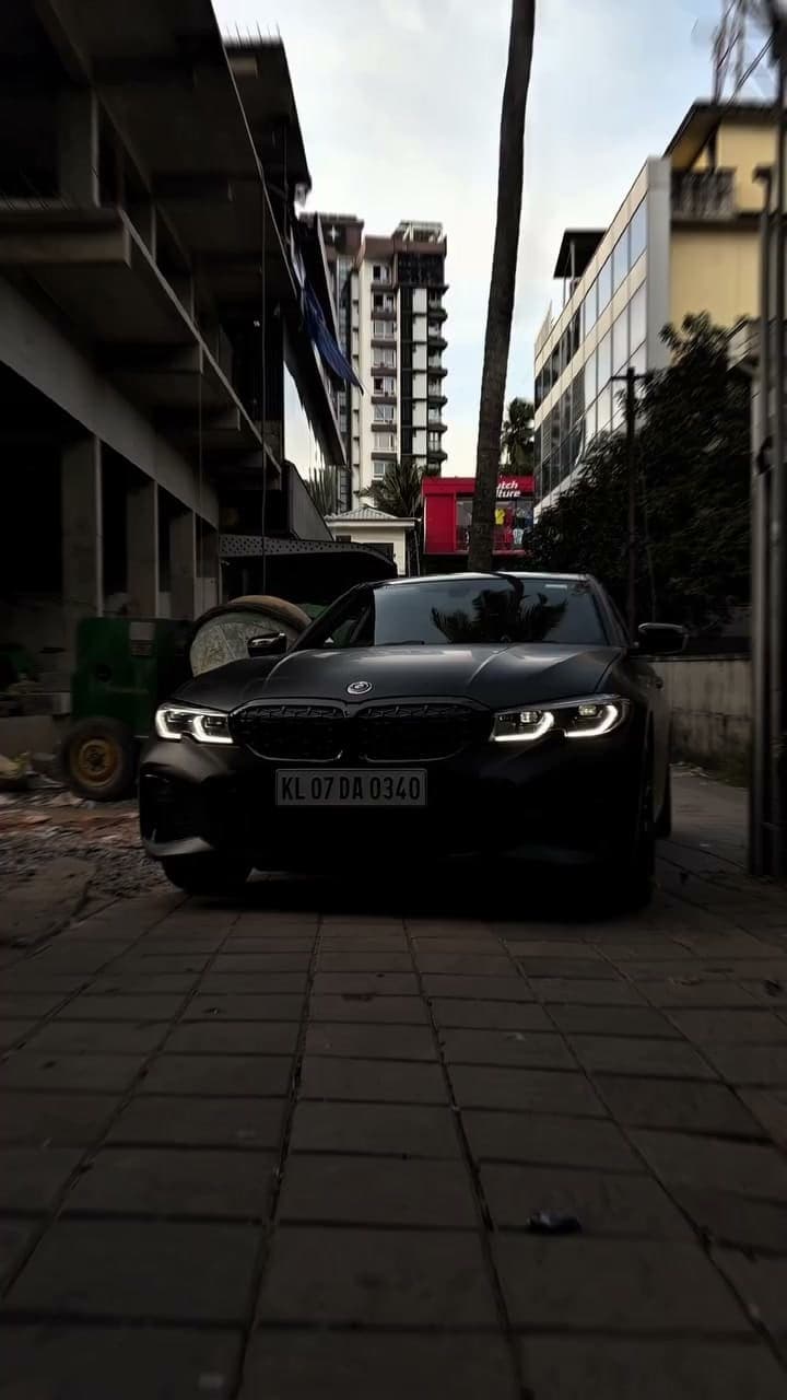 BMW, fitted with LED headlights.